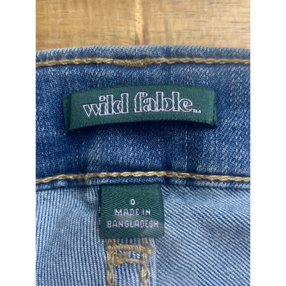 Wild Fables Womens High Rise Casual Blue Flared Denim Jeans Size 0/XS - Picture 10 of 14